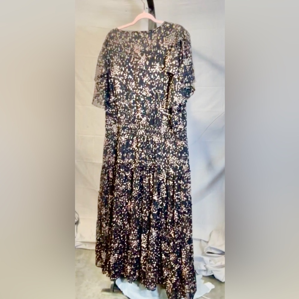 MSK Rich Black Floral Maxi Dress - Picture 2 of 4